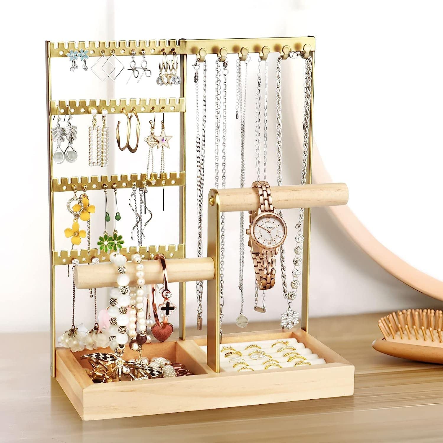 楽天市場】アクセサリースタンド ジュエリー収納 人気 ピアススタンド