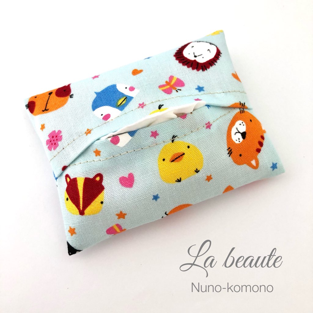 ポケットティッシュケース ミニ かわいい動物ブルー 子供 子ども 子供用 男の子 女の子 ミニサイズ かわいい ポケットティッシュカバー サイズ 超人気高品質