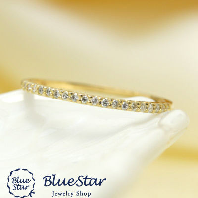 エタニティリング 華奢でおしゃれな指輪 レディース サイズオーダー 0.10ct BlueStar