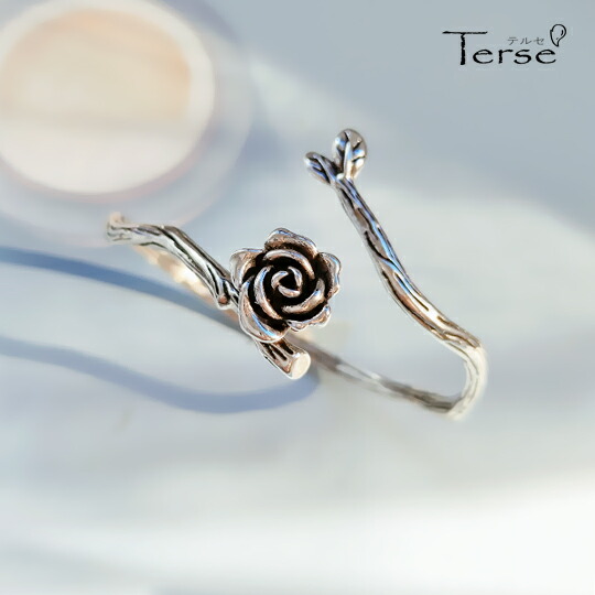楽天市場】Terse☆シルバー925 黒いバラの指輪 バラモチーフ