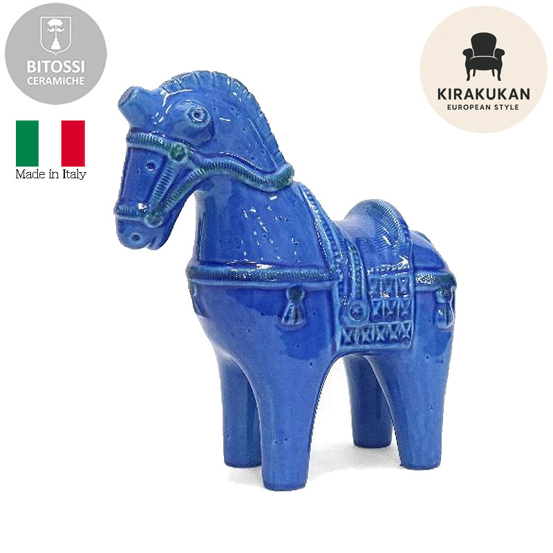 BITOSSI ビトッシ 馬 ウマ 置物 リミニブルー F139 イタリア雑貨 イタリア小物 インテリア 雑貨 アンティーク インテリア 置物 イタリア 額 ヨーロッパ雑貨 アンティーク雑貨 インポート雑貨 ロココ調 雑貨 ヨーロピアン雑貨