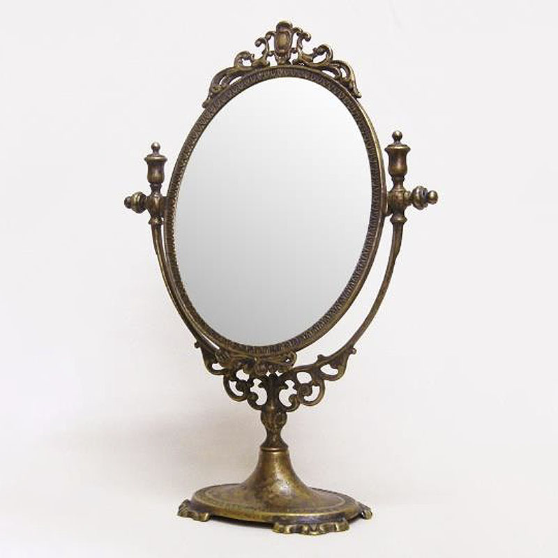 楽天市場】イタリア製 真鍮 スタンドミラークラシック アンティーク