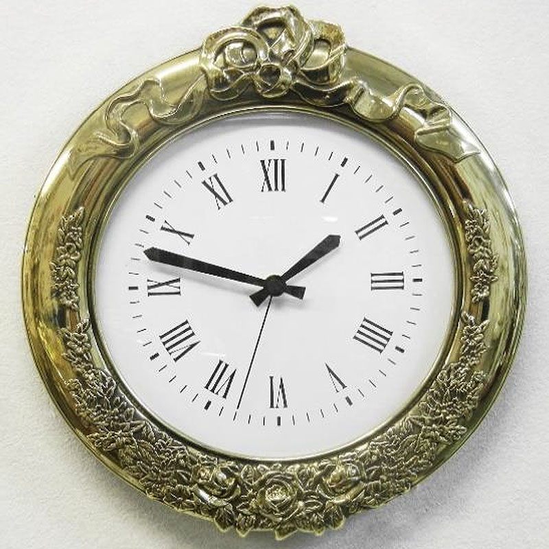 楽天市場】スペイン製 真鍮 置き時計 幅21.5cm / 金 ゴールド