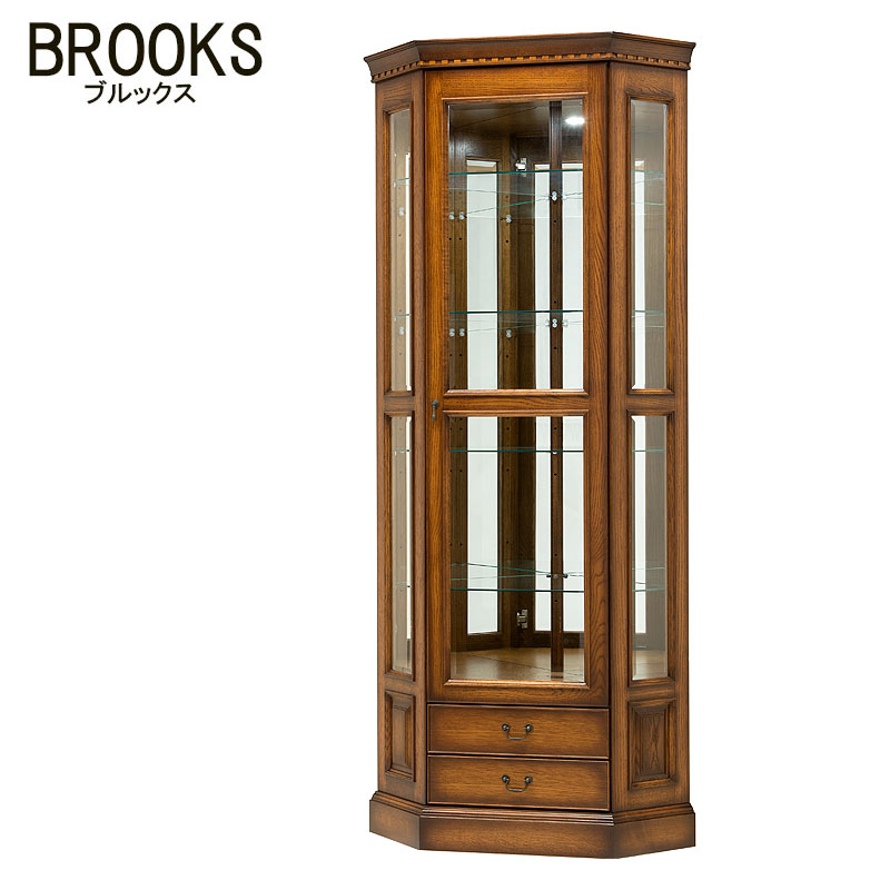 展示品　北海道 旭川家具　北樹　照明付　楢 ナラ材　飾り棚　キュリオケース　民藝 楽天市場】バッカス グラスキャビネット76 飾り棚 北海道家具