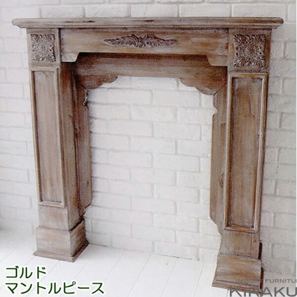 楽天市場】壁掛け暖炉棚 マントルピース ホワイト パーチメント 暖炉