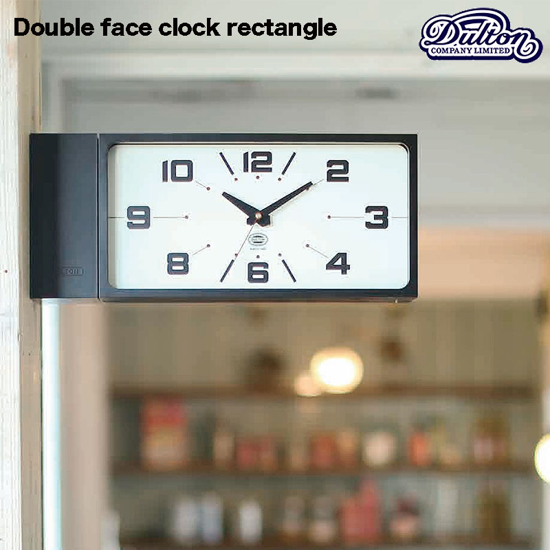楽天市場】【ﾒｰｶｰ取り寄せ】DOUBLE FACE CLOCK RECTANGLE
