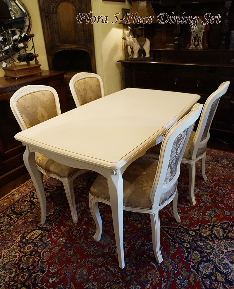 Flore 植生 晩餐女性議長4根底仕かける クロース貼り 白ファーニチャー 貨物輸送無料 輸入家具 白家具 白色 かっこ良い お姫様家具 空想的 アンティーク家具 イタリア家具 フランス家具 ヨーロピアン ヨーロッパ 客舎インタフェス家具 にゃんにゃん下腿 ロココ検分