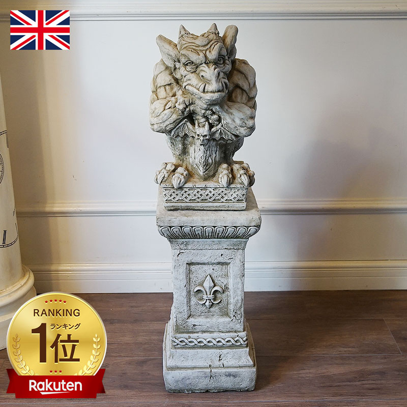 楽天市場】ガーゴイル E 英国製 UK ガーゴイル 置物 盾柄 ガーデニング