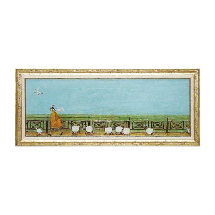 インテリア 絵画 サムトフト 絵画 「 ひつじ達と散歩 」 94.5 × 43cm Lサイズ Gel加工 Sam Toft 絵画 インテリア 壁掛け 絵画 額入り 絵画 ポスター 絵画 海 インテリア 雑貨 アンティーク アンティーク調 ヨーロピアン インポート 複製画 ポスター インテリア 北欧