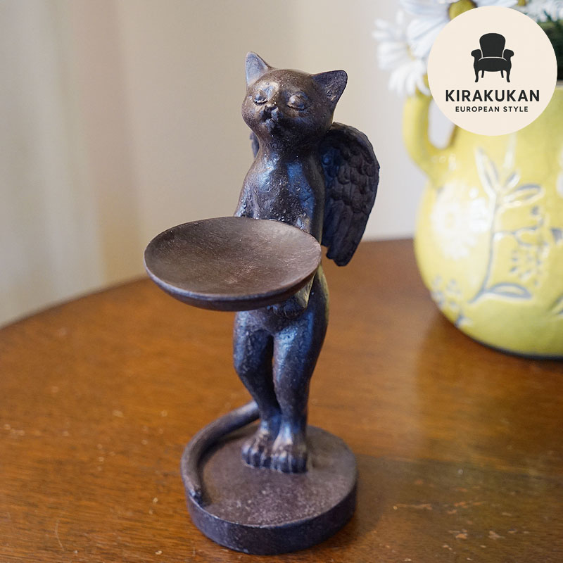 楽天市場】猫雑貨 猫 ねこ ネコ プレート トレー ゴールド 金色 トレイ