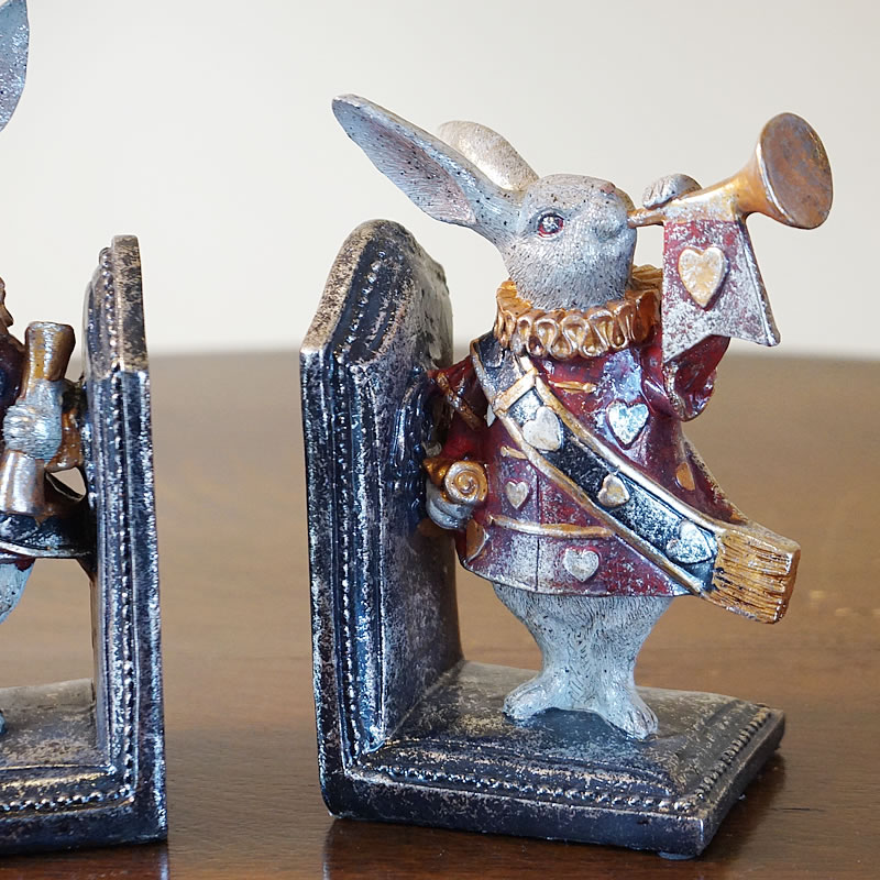 バロックラビット ブックエンド おしゃれ 送料無料 ブックエンド かわいい ブックエンド アンティーク オブジェ 置物 かわいい 輸入雑貨 うさぎ ヨーロピアン インポート Marcsdesign Com