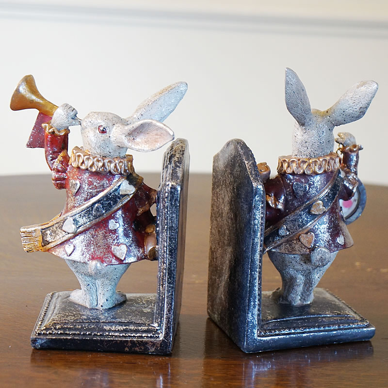 バロックラビット ブックエンド おしゃれ 送料無料 ブックエンド かわいい ブックエンド アンティーク オブジェ 置物 かわいい 輸入雑貨 うさぎ ヨーロピアン インポート Marcsdesign Com