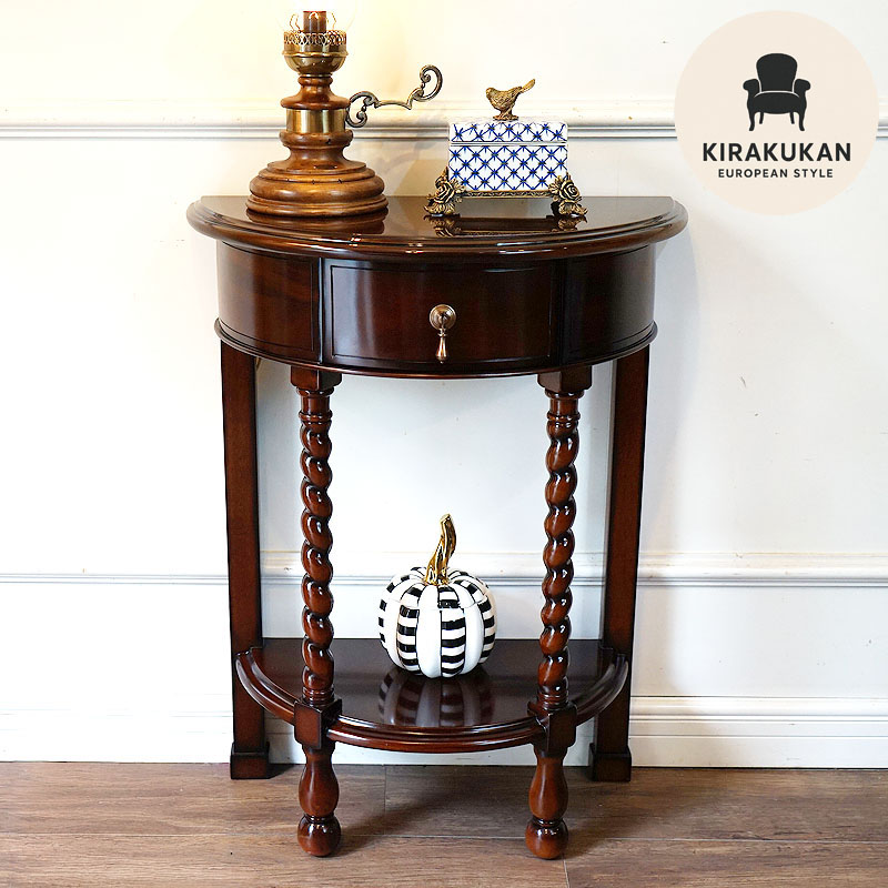 楽天市場】コンソール ハーフムーン 花台 おしゃれ クラシック