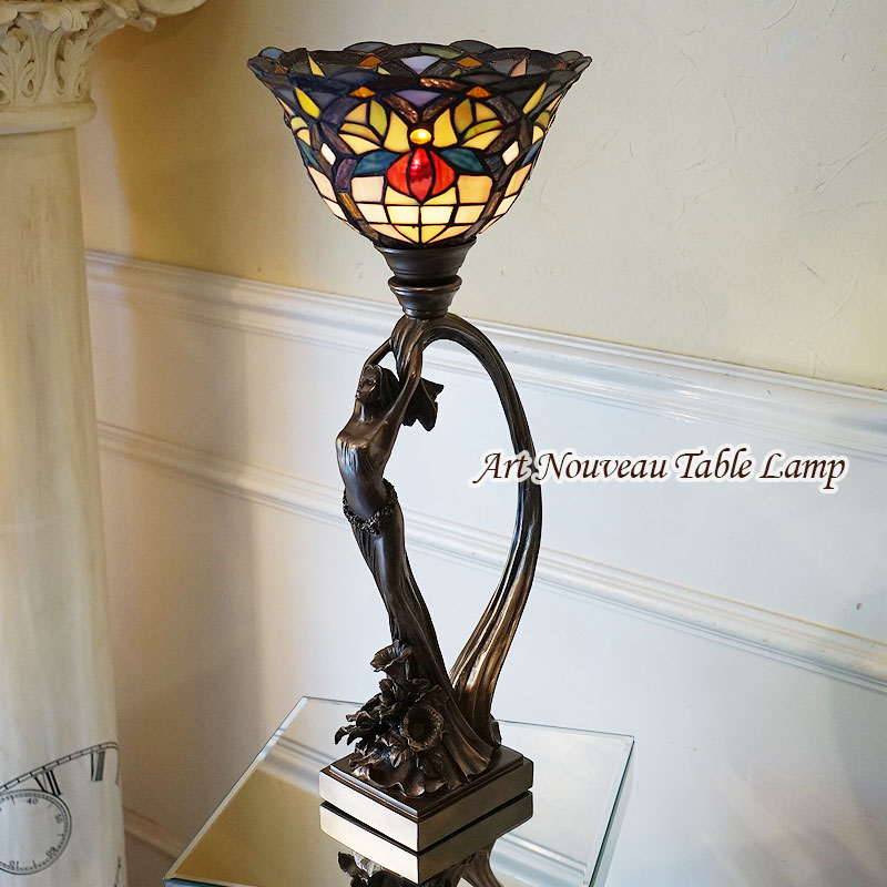 楽天市場】テーブルランプ アッパーライト ステンドグラスランプ