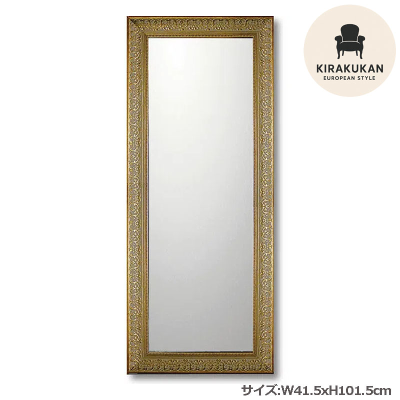 楽天市場】鏡 壁掛け イタリア 姿見 鏡 ミラー ブラック＆ゴールド