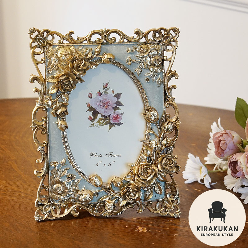アンティーク　ローズ　フォトフレーム 楽天市場】【スーパーセール期間限定価格】 フォトフレーム 写真立て