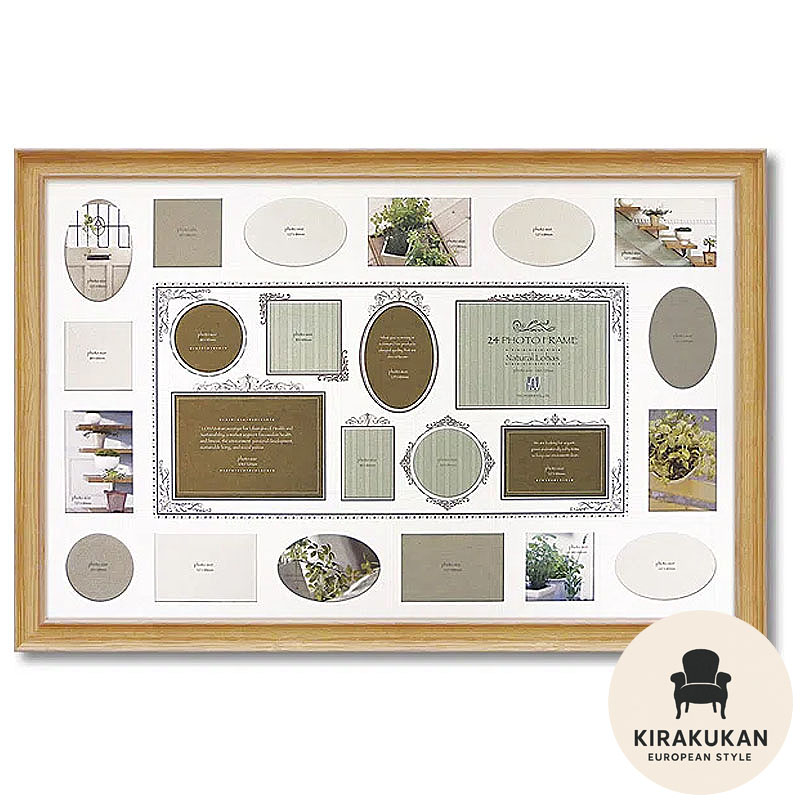 楽天市場】アンティークスタイル フォトフレーム 多面 18窓 ホワイト