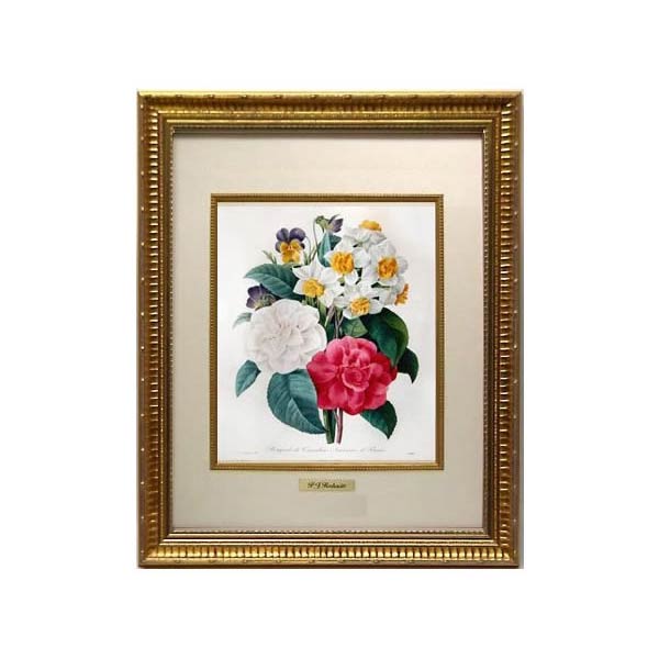 楽天市場】絵画 インテリア 額入り イタリア製薔薇額絵 ゴールド枠