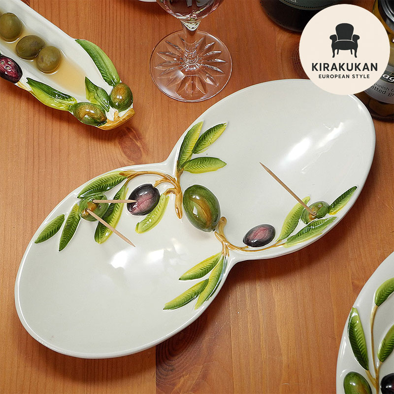 楽天市場】【スーパーセール期間限定価格】 オリーブ柄 コンビプレート