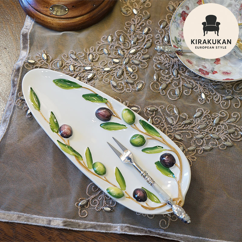 楽天市場】イタリア 洋食器 オリーブ専用 食器 12cm オリーブ柄 陶器製