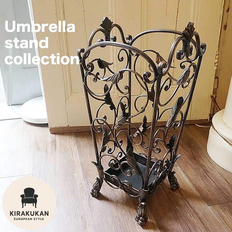楽天市場】傘立て アイアン 丸型 ブラック 花柄 アイアン アンティーク