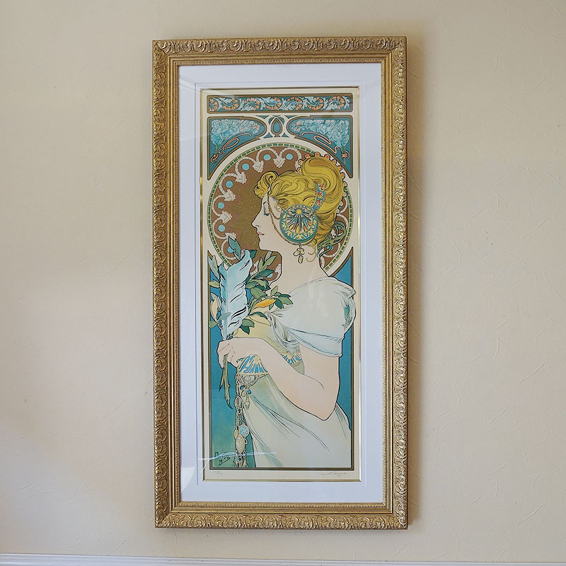 楽天市場】アルフォンス ミュシャ画 「 夢想 」 シルクスクリーン 300枚 複製画 Alfons Mucha ビンテージ 絵画 インテリア 壁掛け  絵画 額入り 絵画 ポスター 絵画 海 インテリア 雑貨 アンティーク アンティーク調 風景 動物 ヨーロピアン インポート : 輸入家具・雑貨の  ...