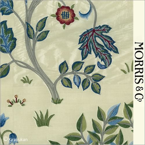 楽天市場】ウィリアムモリス 生地刺繍 麻 ケルムスコット ツリー