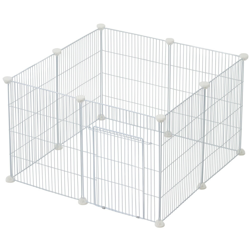 ペットフェンス 透明 ドア付き ドアなし ジョイント式 ペットサークル 置くだけ 45×35cm 35×45cm パネル 8枚 8枚組 格子 連結 白  黒 犬 うさぎ サークル 猫 フェンス 仕切り 室内 8面 自立 ペットゲート 犬用品