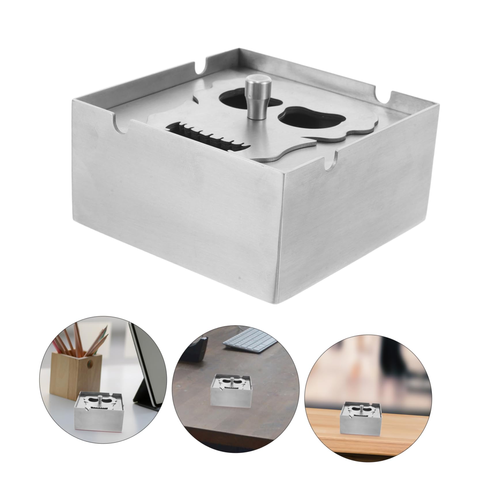 楽天市場】ドクロ スカル 灰皿 喫煙具 アシュトレイ タバコ 卓上