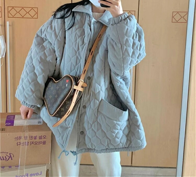 たわい無い目あたらしいな レトロ ガールズ ヒュー金剛石 グリッドエンボス産業 綿の服 生あたたかい 厚地の外套