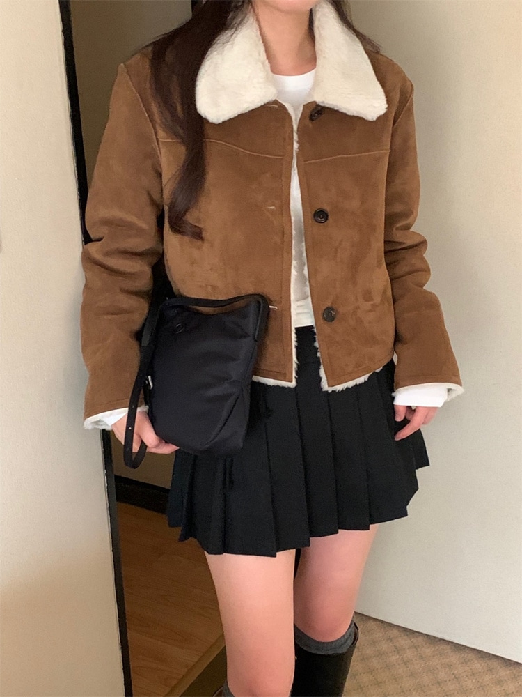 早い者勝ち あったか ショートコート 気質 タートルネック レトロ シンプル ネックイン 上品映え 暖かい 厚手 一体｜キラリラ店