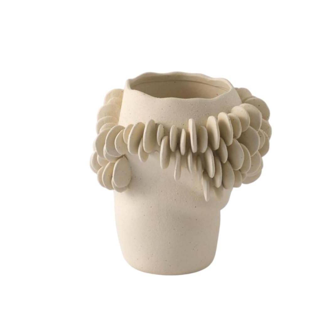 手作りの陶器の花瓶の装飾品、リビングルームのフラワーアレンジメント、クリエイティブなホームモデルルームのソフトな装飾アートの花瓶｜キラリラ店