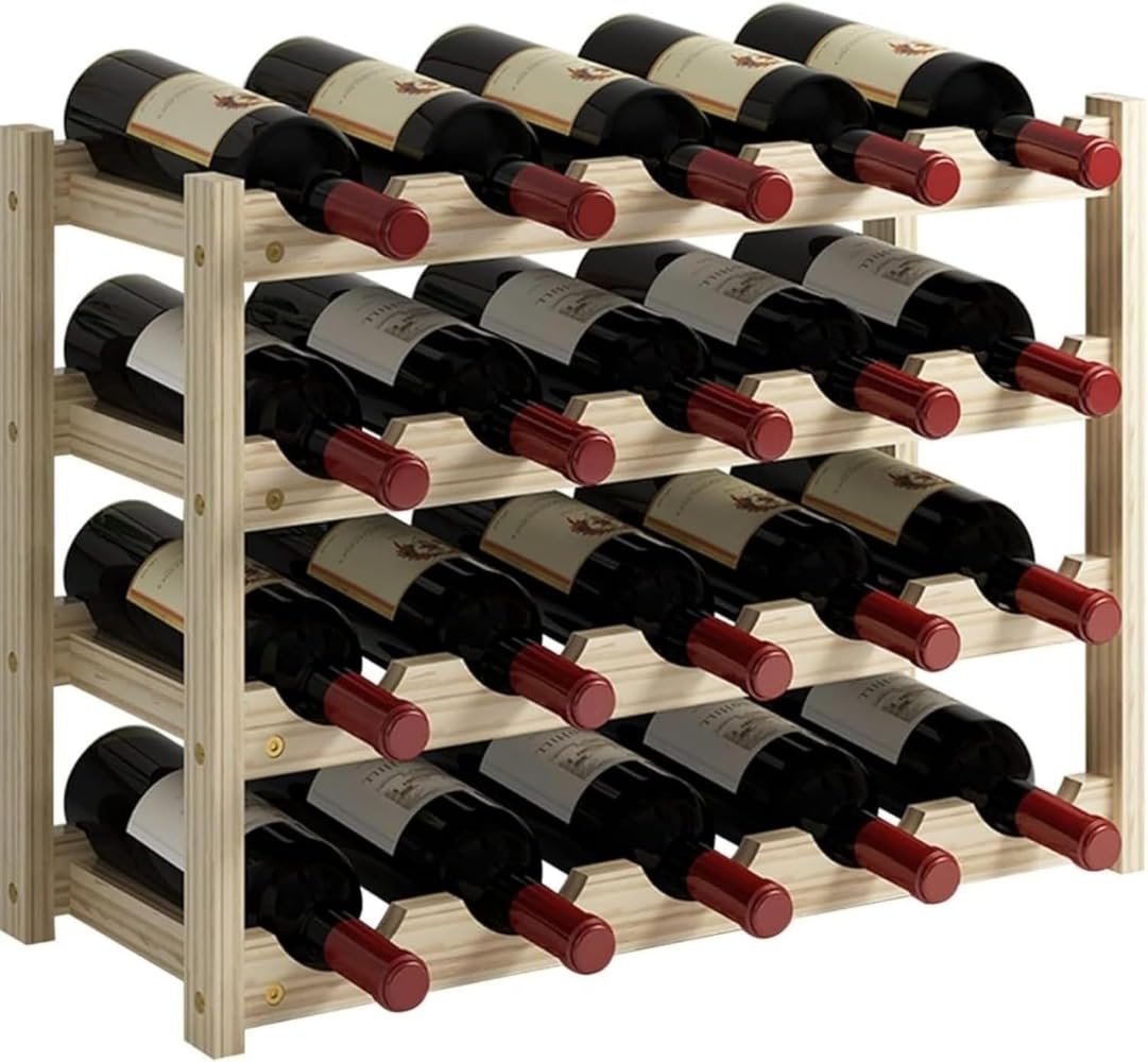 純乎たる材のぶどう酒の棚、家の弱められたぶどう酒の見せびらかすだな、棒、ぶどう酒 地下室の利益に適したぶどう酒の透かし彫りの棚のかざり付ける (4層*16瓶)