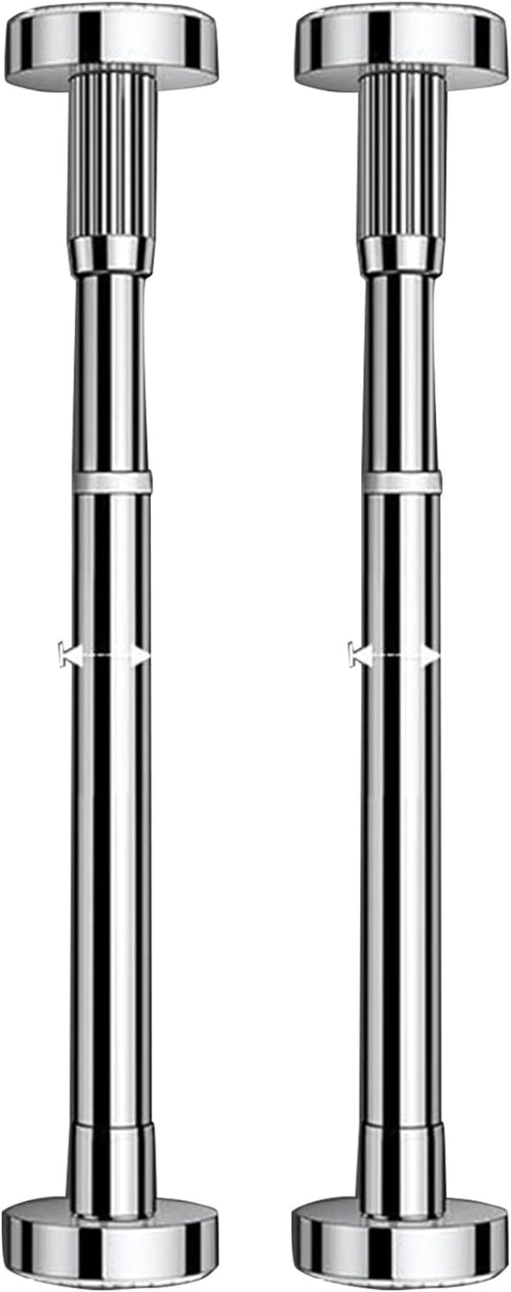【2個セット】ステンレス製家具転倒防止突っ張り棒 つっぱり棒 ジャッキ式 耐震対策 防災措置 本棚 冷蔵庫 食器棚 天井用 ール タンス テーブル 棚 家具固定用 転倒防止 防災グッズセット保護パッド狭い隙間用耐震 ポル タンス テーブル 耐圧150-200kg耐震マット・プレミアム|キラリラ店