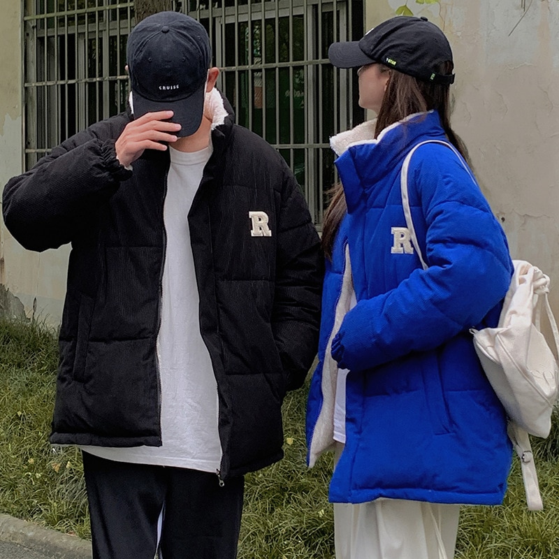 新作 ゆったり 裏起毛 厚手 両面着用 中綿コート 立ち襟 ジャケット 男女兼用 着痩せ カップル 防寒カジュア 大きいサイズ アウター 冬 AWアウター｜キラリラ店