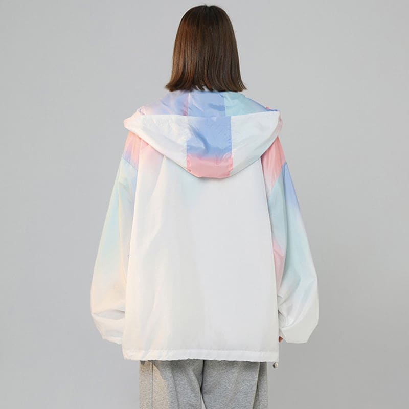 紫外線打つ手 パーカー アウター 薄っぺら 夏服 太陽の光押しとどめる レディース 上衣 春夏 メンズ 男女兼用 ジップアップパーカー 二人組服 ゆったり
