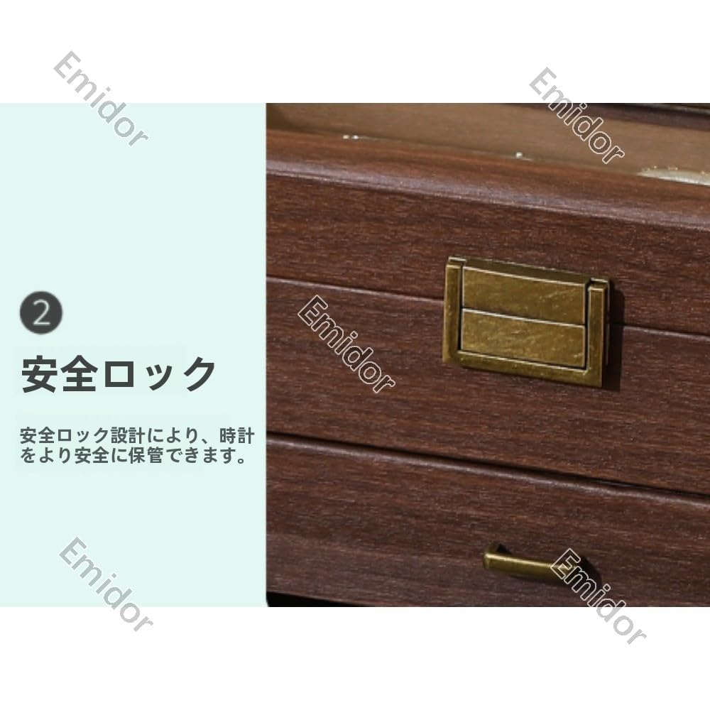 時辰儀納める見せびらかすボックス席、木製、拡張スロット付き添い人、手ごわいで耐久性があり、複数形の拡張スロット、整然とした見せびらかす、身寄り用、差し上げ物、時辰儀の倉入れと保護することに適しています (単層6グリッド) 生活雑貨-日用品雑貨・文房具・手芸