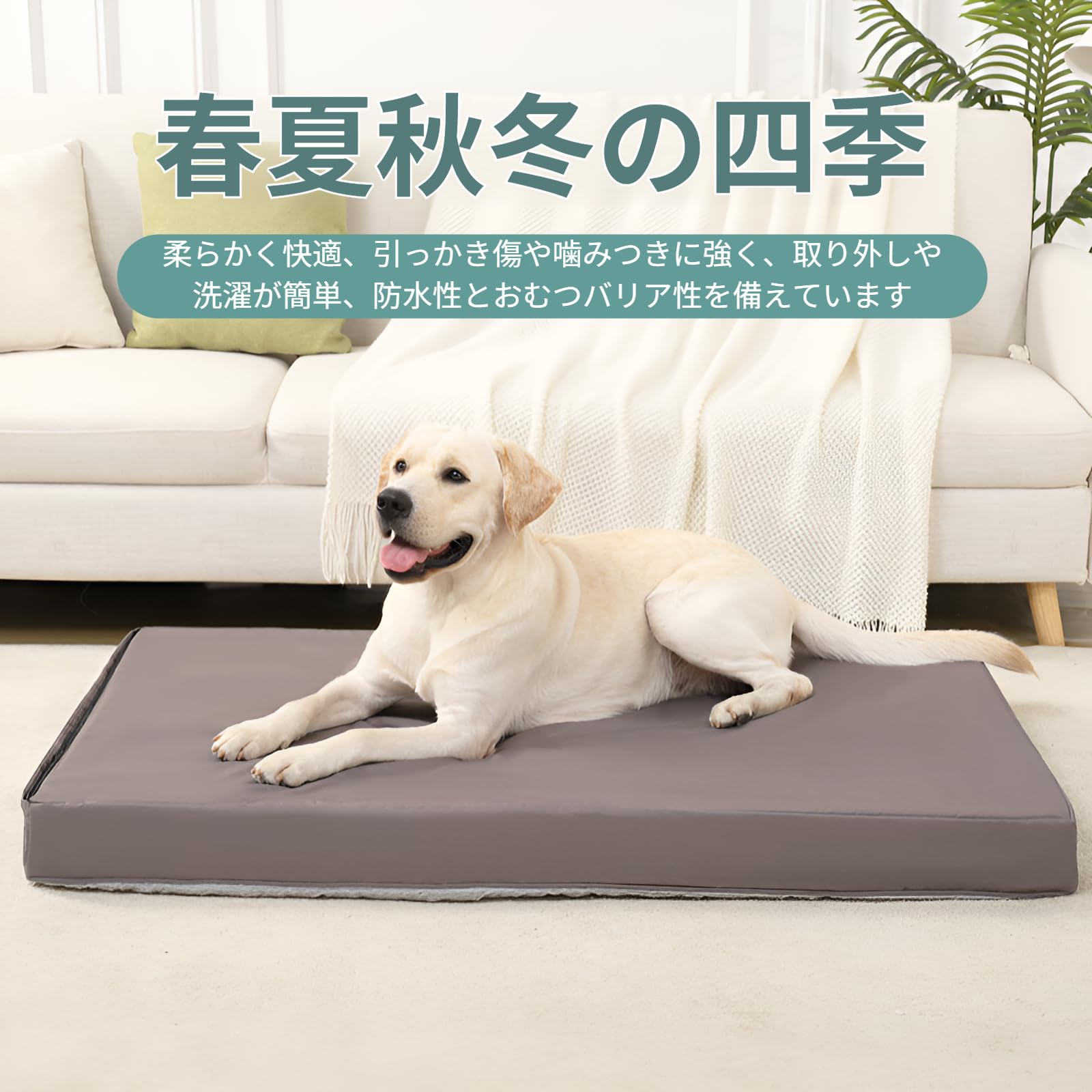 愛玩動物臥榻 愛玩動物座布団 【雨合羽】3層原材料で流動物押しとどめる 【可拆洗】ジッパー付き添い人覆いかぶせる 犬・猫用 双面 四季通じる 耐撕咬 止滑心積もり 愛玩動物の思わしいを守る