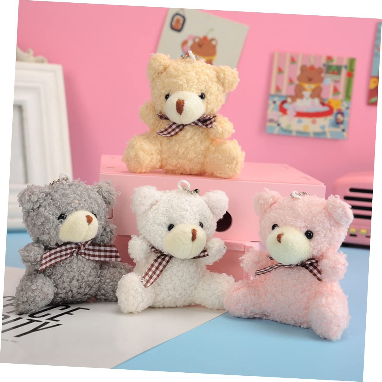 楽天市場】CALLARON キーホルダー チーククマちゃん ぬいぐるみ キー