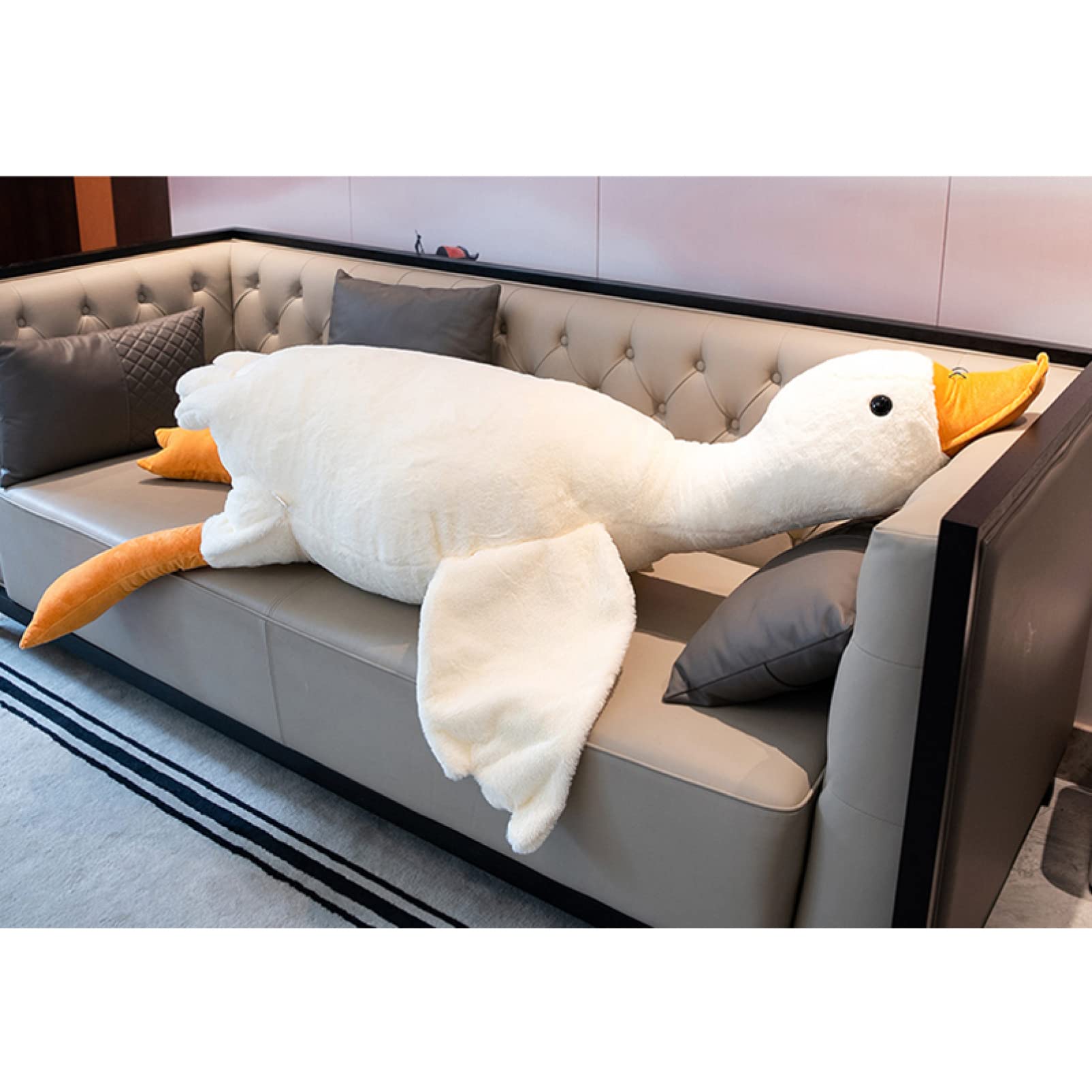 ぬいぐるみ 間鴨 真っ白い鵞鳥 間鴨抱き枕 90糎 あやつり人形枕 耐久性 肌に愛想のいい うつり変わりしにくい 色 仕立てもの風呂敷き包み 特大抱き枕 卒祝賀会 洗える 剪断応力差し止める 途轍も無い 軽く 祝する日差し上げ物 間鴨あやつり人形 生まれ落ちる日 ふわふわ 面白おかしい