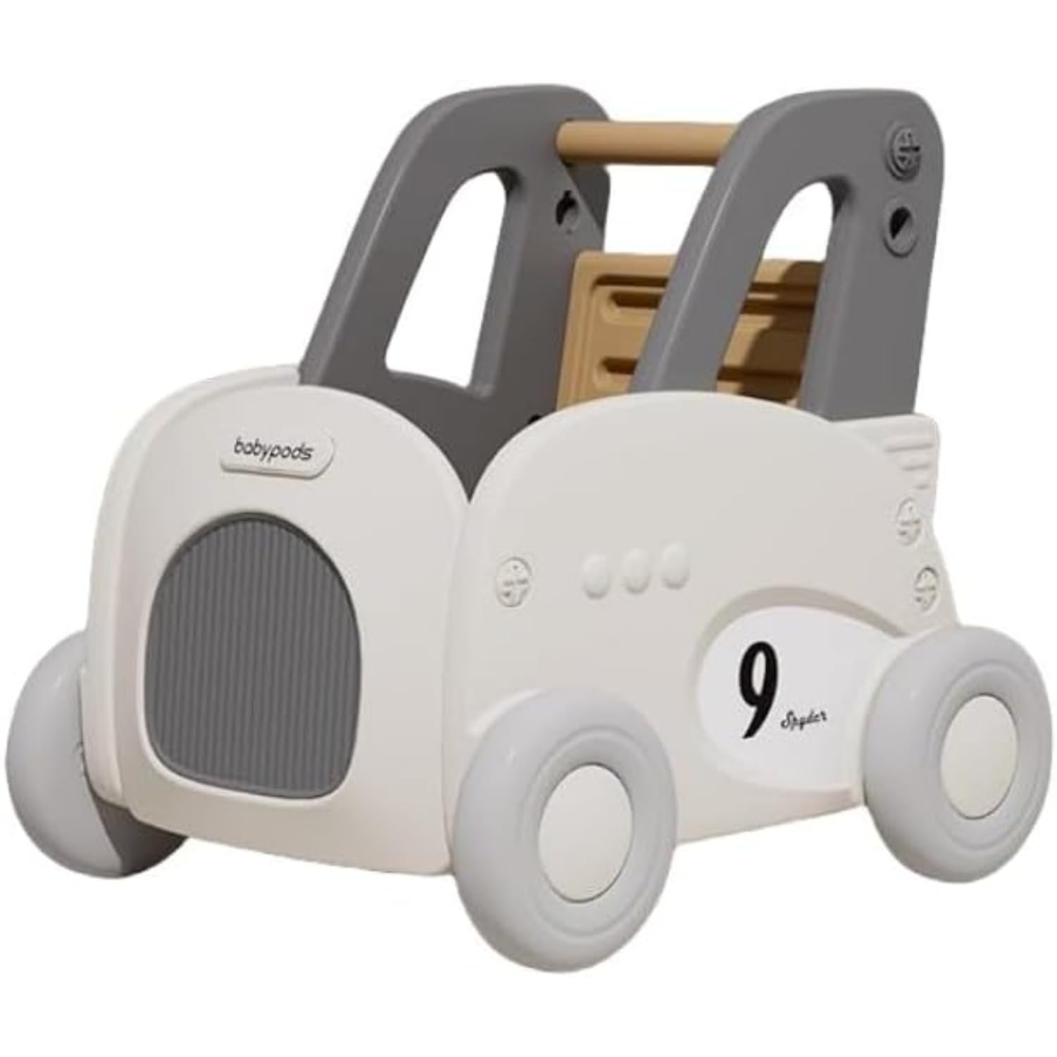 モチ手押し車赤んぼう用手あそび収納箱 手押し車役立つこと つかまり立ち/繰出し訓練を受ける知育手あそび キッズワゴン 今めかしい好いたらしいひな型 (白いこと)
