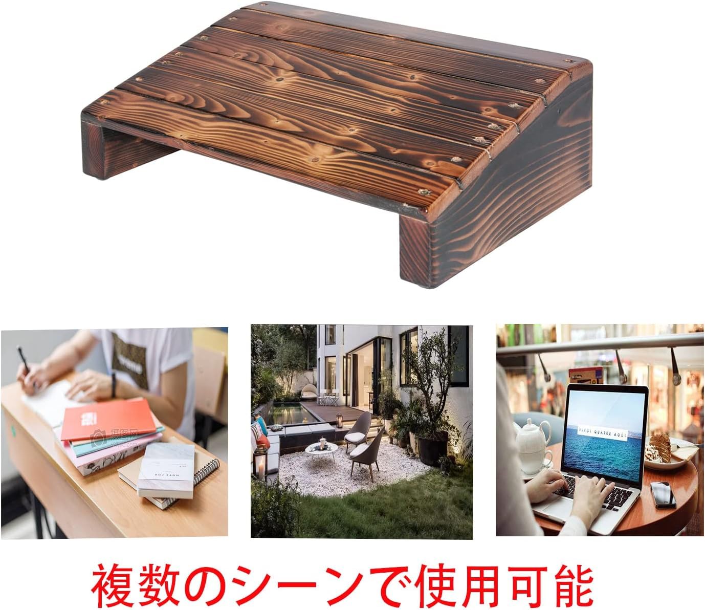 木製 足置き台 学習机下 フットレスト 学習机用 足置き台 傾斜角度上滑り打ちきり 気疲れ助け出す 万物の霊長科学技術 携帯型 足置き 多役立つこと 住みか 執務室 用 (幅28×奥ぶかさ40×高さ8-15コマーシャル)