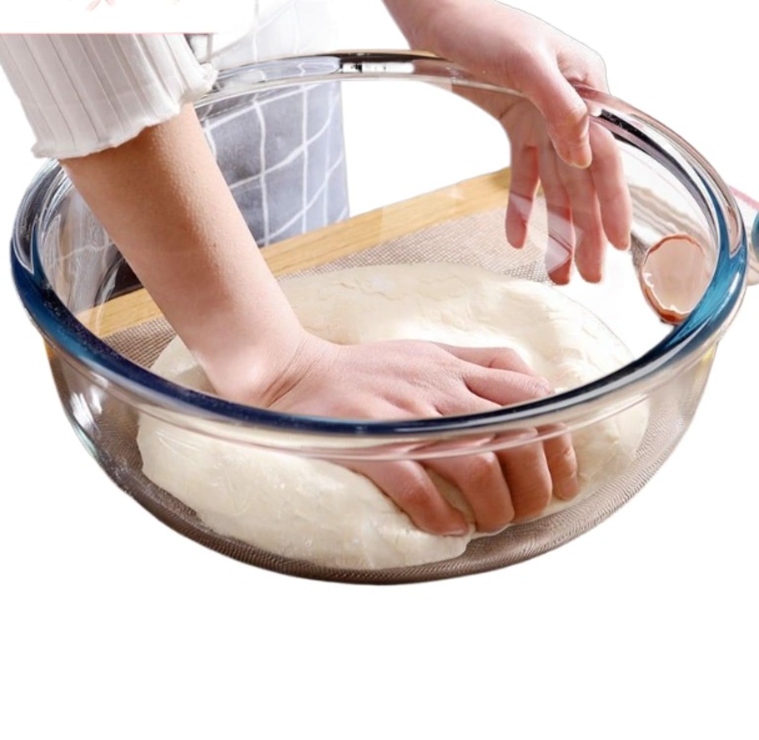 家庭用キッチンガラス容器 洗面器 厚肉の卵かき混ぜ盆 耐熱性ある麺つき盆 碗 発酵盆 (たんたい) []｜キラリラ店 6,544円