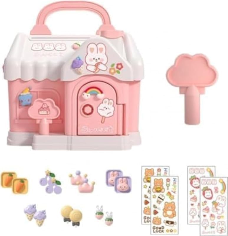子供用貯金箱、鍵付き小さな家、クリエイティブ、かわいい、子供に最適|キラリラ店