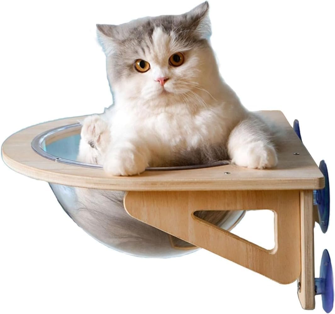 キャットハウスハンモック、窓付き添い人キャットウォーク、穴あけ不必要、澄み切ったなどんぶり鉢型調度品、恒星船宇宙カプセル型、飾りつけ