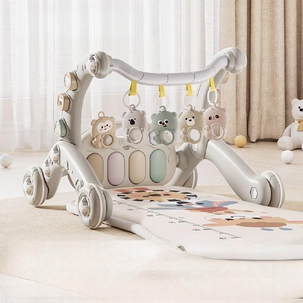 ベビージム 赤ちゃん 玩具 51赤ちゃんのおもちゃ、プレイジム＆ウォーカー 室内遊具 知育玩具 新生児音楽フィットネス キックと遊び おしゃれ おもちゃ 出産準備 出産祝い 誕生日プレゼント 0歳~ 新生児ギフト (ピンク)｜キラリラ店