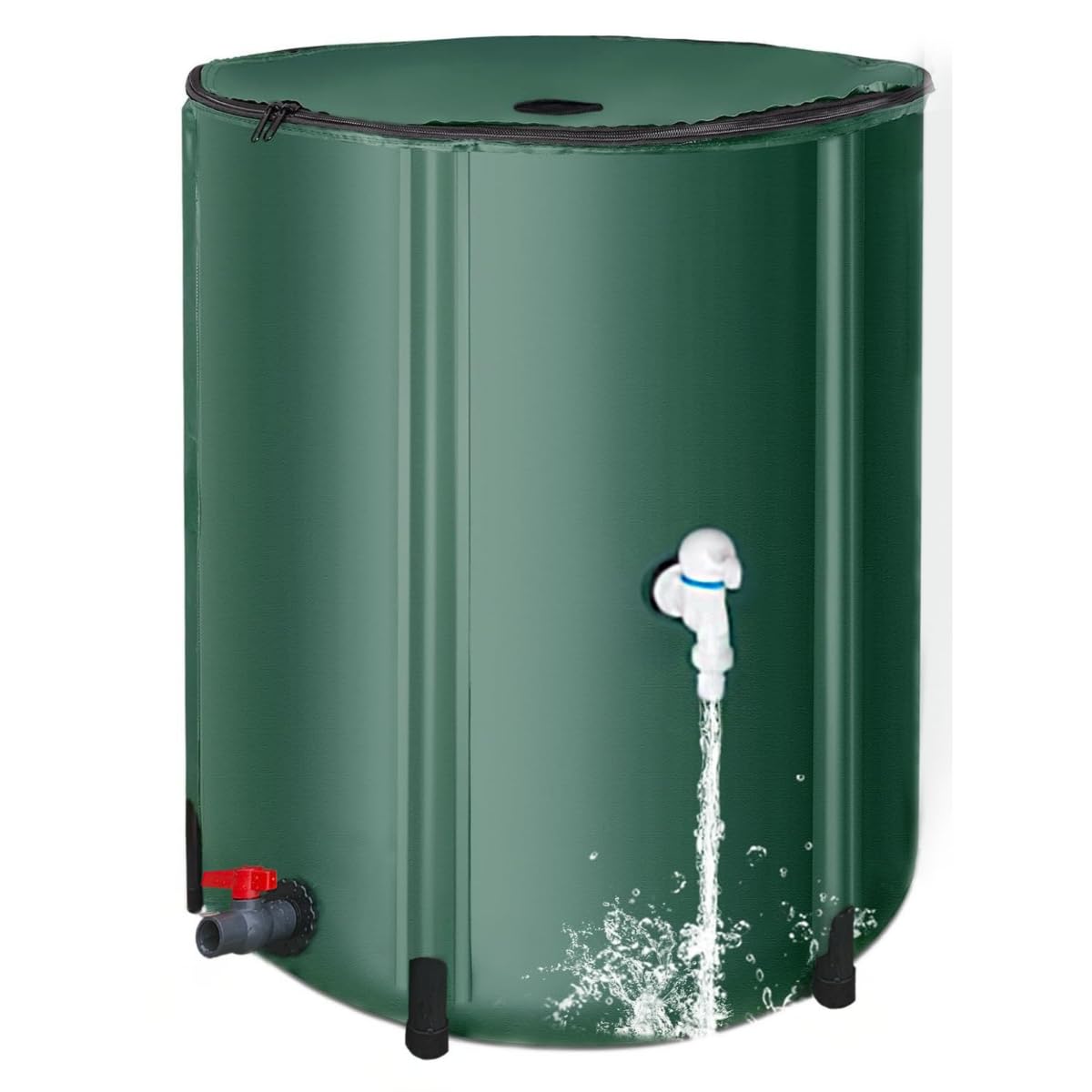 貯水タンク大型貯水タンク 雨水タンク 折りたたみ式 ウォーターバケツ 家庭用 貯水容器 洗車 水やり 雨水収集バケツ 蛇口付き ガーデンコンテナ 節水 園芸植物灌漑可能 大容量 簡単 設置 緊急給水 防災 屋外用 (250)｜キラリラ店