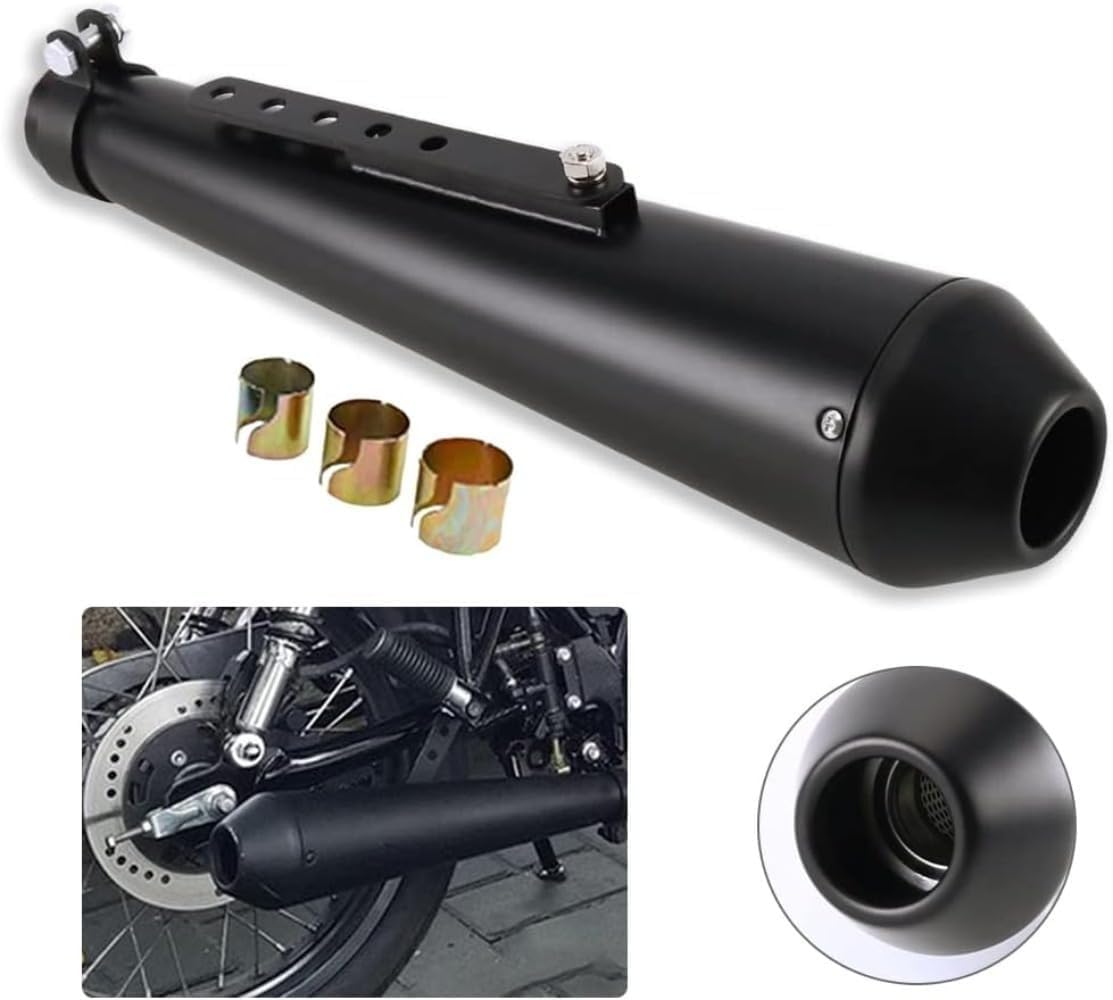 サイレンサー、ヴィンテージバイクユニバーサル、38 -45 、オートバイバッフル、切り換える用付属品、エキゾーストパイプ () []