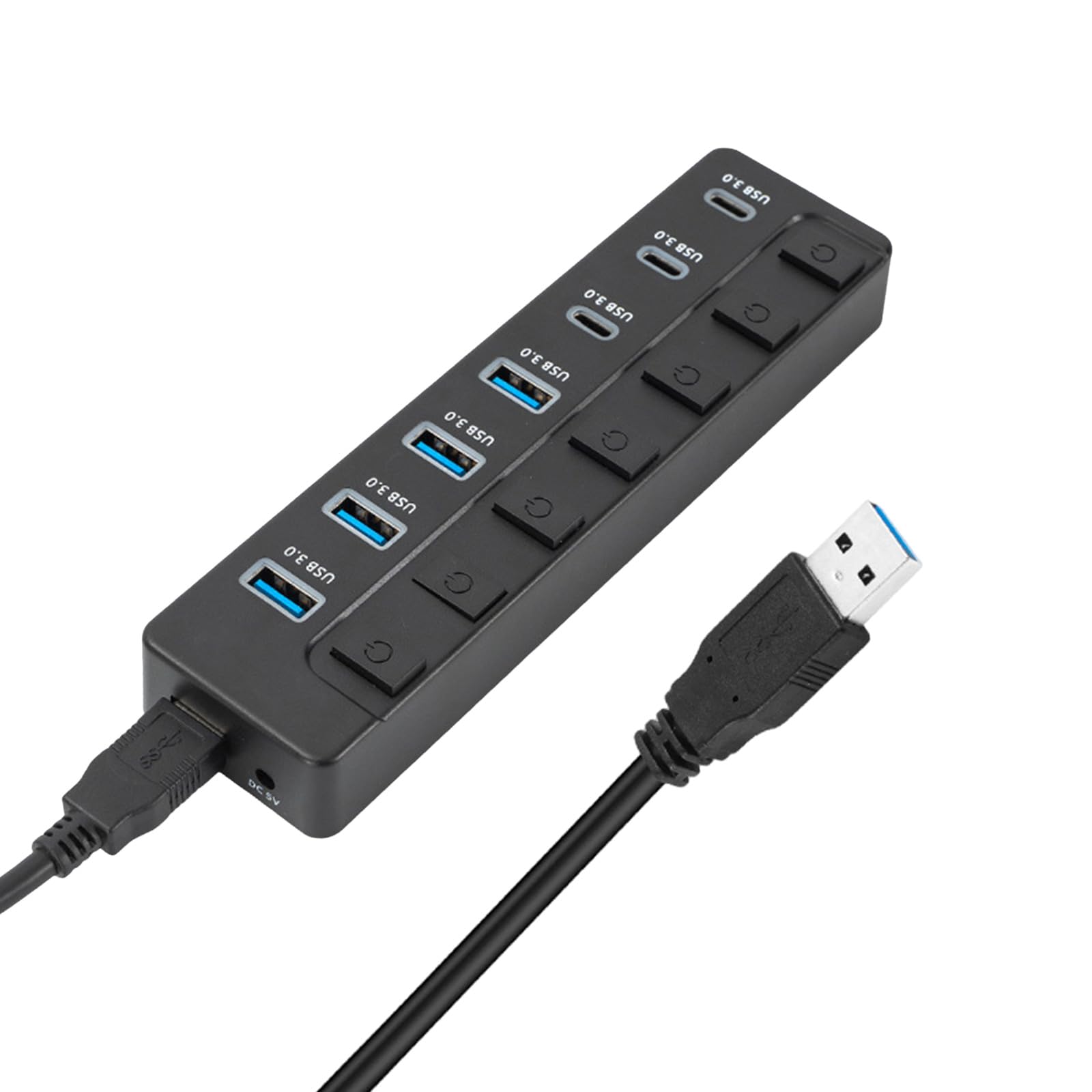 3.0 から スプリッタ 7 ポート 5 高速転送コンピュータ &; ラップトップ用個別スイッチ外部デバイス用 アダプタ｜キラリラ店