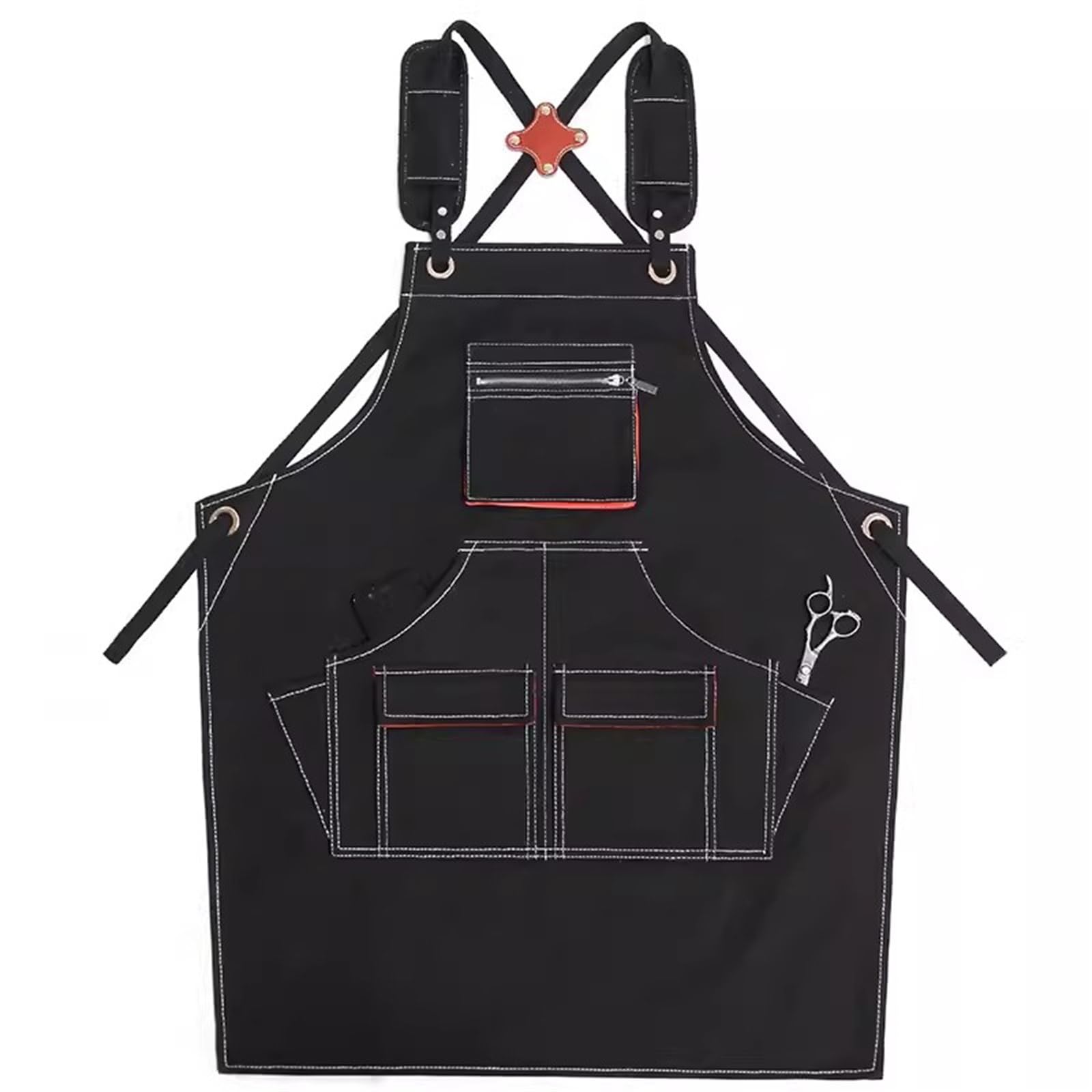 エプロン 作業用 エプロンクリエイティブ厚みのあるキャンバスウェアガーデニング大工作業服 カフェエプロン 職人 美容師 (色 : 黄, : )｜キラリラ店